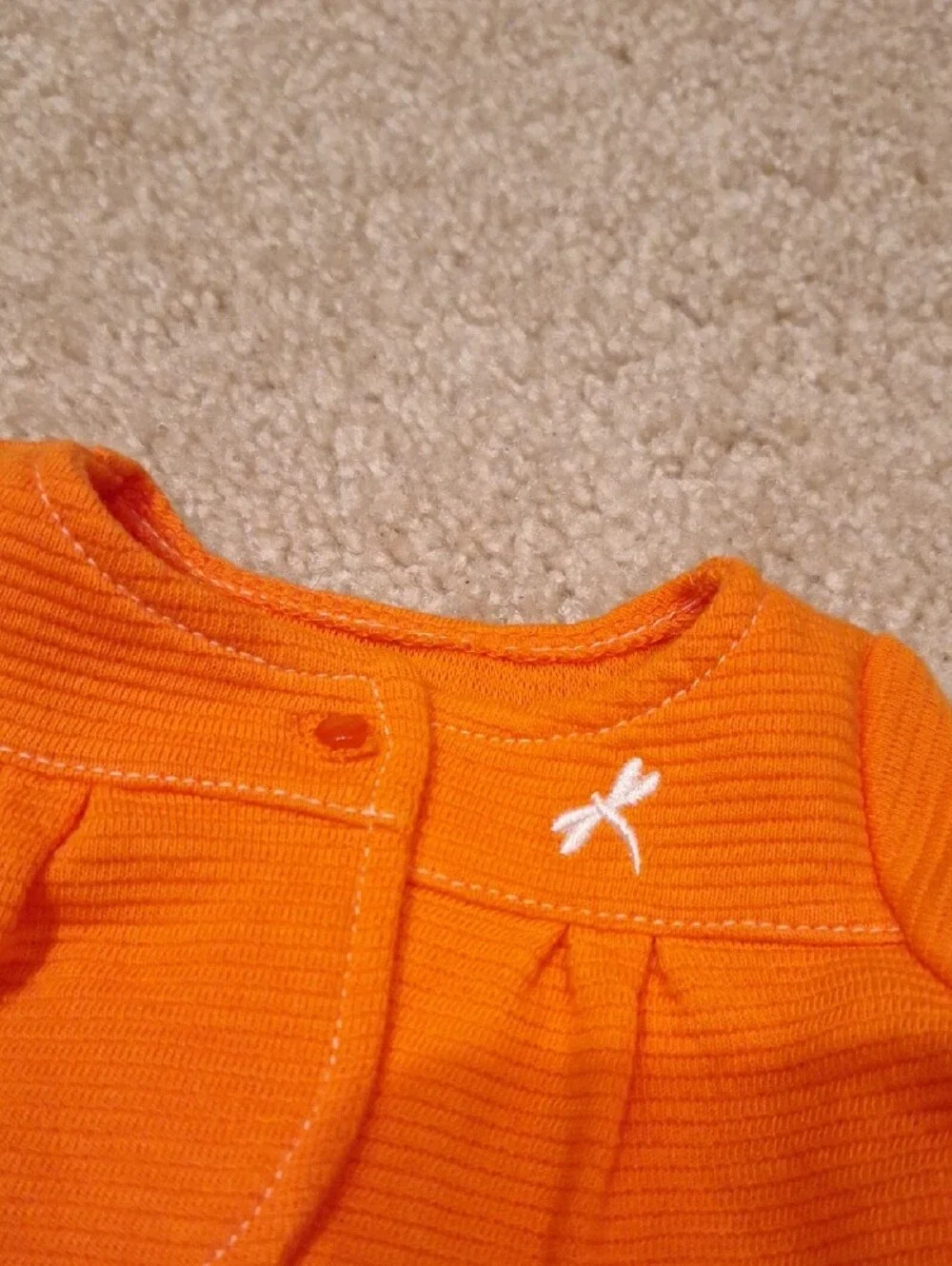 American Girl 2010 Lanie's Orange Ribbed Cardigan